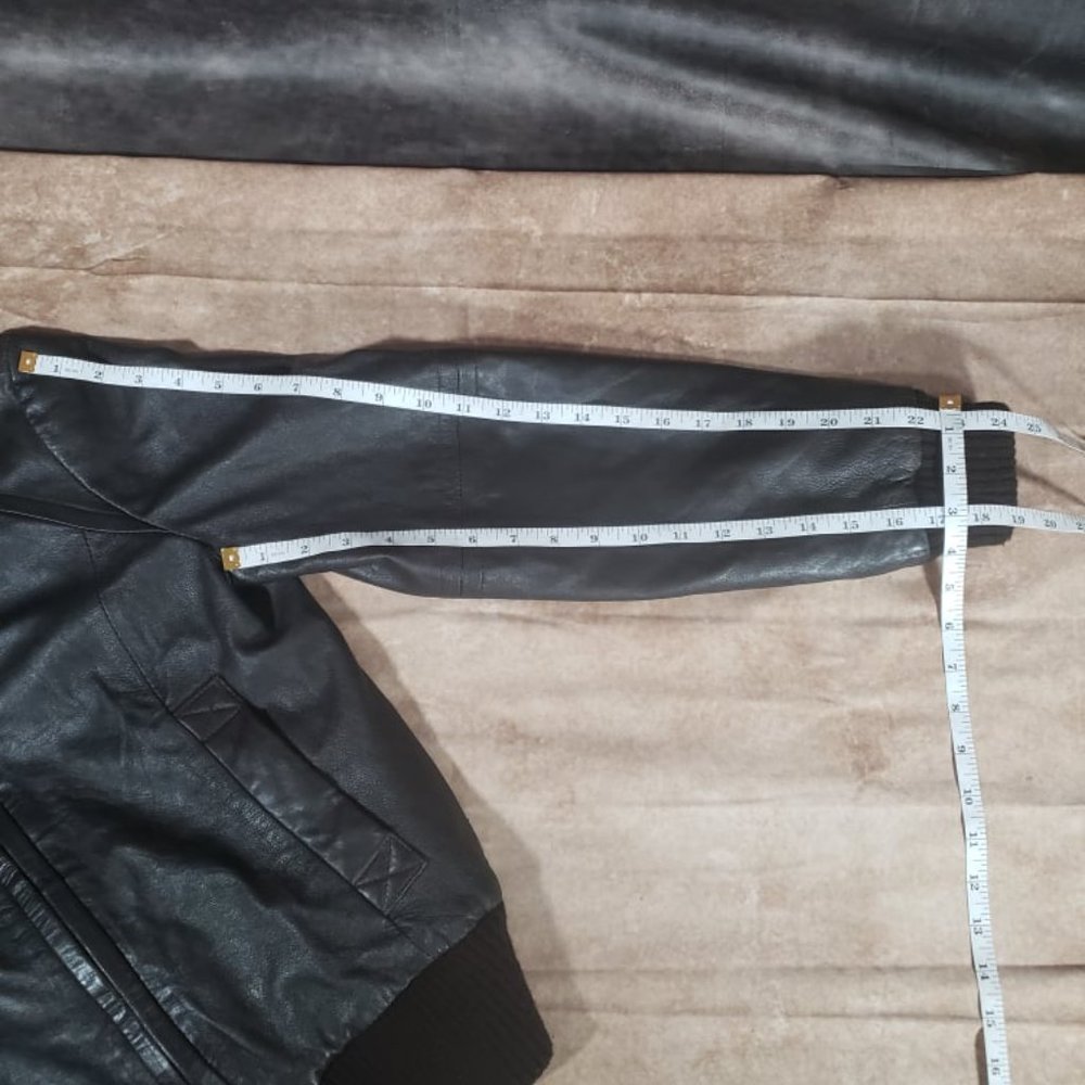 Zara Basic Leather Jacket - image 8